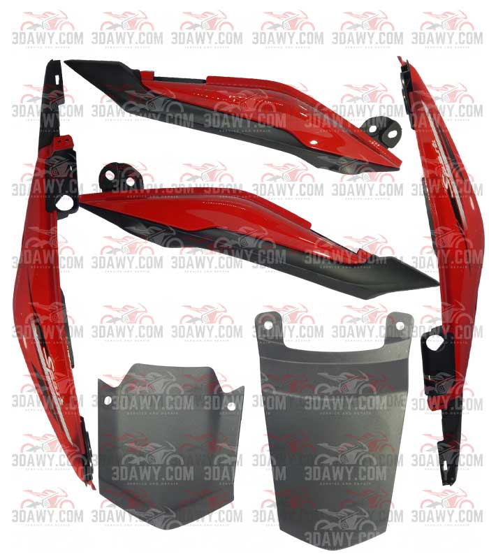 داير خلفى هاوجى 6 قطع احمر